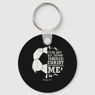 Christian Soccer Faith Graphic Bible Verse Philipp Sleutelhanger