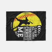 Christian Softll I Can Do All Things Religious Fai Fleece Deken (Voorkant (Horizontaal))