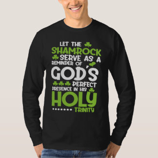 Christian St Patricks Day   Shamrock Holy Trinity T-shirt