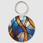 Christian stain-glass look sleutelhanger (Achterkant)