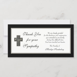 Christian Sympathy Merci Carte photo