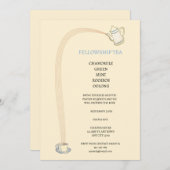 Christian Tea Gathering Invitation Kaart (Voorkant / Achterkant)