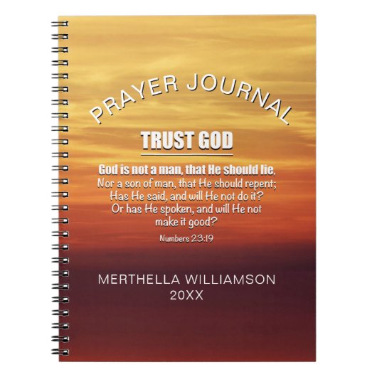 Christian TRUST GOD Prayer Journal (Devant)