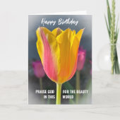 Christian Tulip Bonne carte d'anniversaire (Devant)