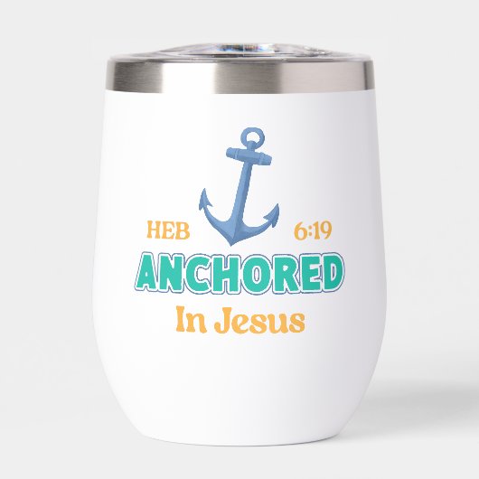 Christian Tumbler Anchored in Christ Verse Design (Avant)
