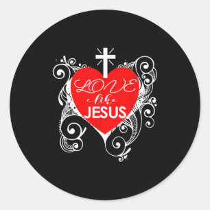 Christian Valentijnsdag - liefde als Jezus Trendy Ronde Sticker