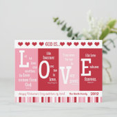 Christian Valentine Carte "Dieu est amour" Bible V (Debout devant)