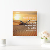 Christian Wall Horloge Jérémie 17:7 (Maison)