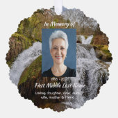 Christian Waterfall Landscape  Memorial Keepsake  Ornament Kaart (Voorkant)