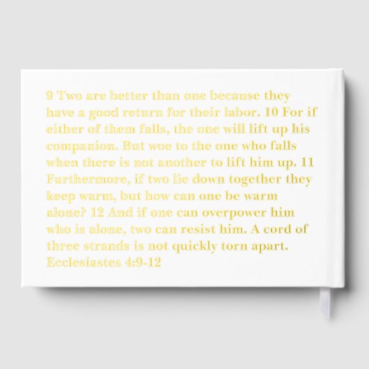 Christian Wedding Guest Book Customizeable  (Verso)