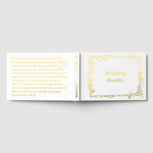 Christian Wedding Guest Book Customizeable  (Complet)