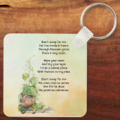 Christian Wren Bird Vineyard Memorial Keepsake Sleutelhanger (Achterkant)