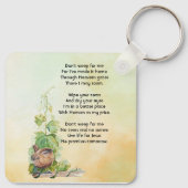 Christian Wren Bird Vineyard Memorial Keepsake Sleutelhanger (Achterkant)