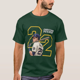Christian Yelich 22 Voor Donkere Kleuren grappig T-shirt