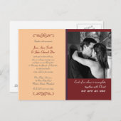 Christian Yellow & Red Custom Wedding Invitation (Devant / Derrière)