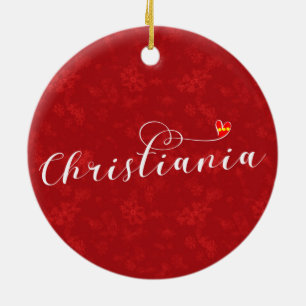 Christiania Flag Heart, Fristaden Christiania Keramisch Ornament