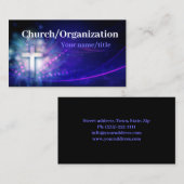 Christianisme - Carte de visite de croix chatoyant (Devant / Derrière)