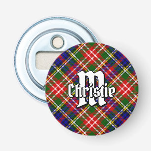 Christie Clan Tartan Button Flesopener