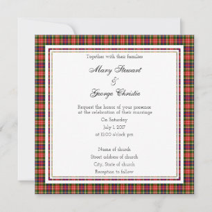 Christie Scottish Mariage Carré Invitation