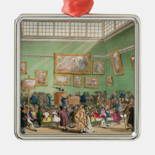 Christie's Auction Room, bezocht door J. Blinden Metalen Ornament