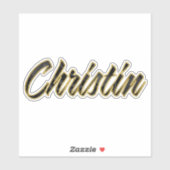 Christin Black Lettering Autocollants (Feuille)