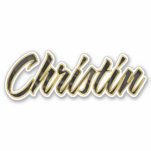 Christin Black Lettering Autocollants