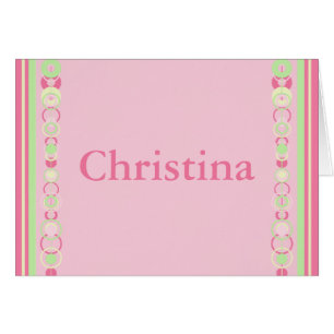 Christina Modern Circles Name Card - 369
