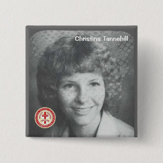 Christina Tannehill Vierkante Button 5,1 Cm