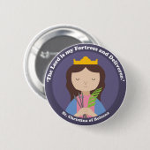 Christina van Bolsena Ronde Button 5,7 Cm (Voorkant /achterkant)