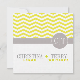 Christina's Chic Chevron bewaart de datum geel Save The Date
