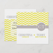 Christina's Chic Chevron Faire-Part de Date de Mar (Devant / Derrière)