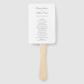 Christine Traditioneel Elegant Trouwprogramma Handwaaier (Voorkant)