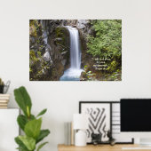Christine Waterfall HDR. Afdrukken met scripts Ver Poster (Thuiskantoor)