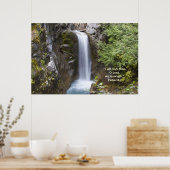 Christine Waterfall HDR. Afdrukken met scripts Ver Poster (Keuken)