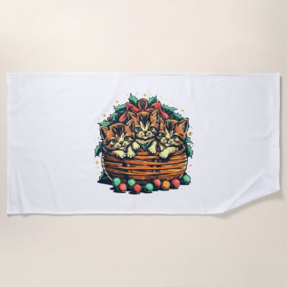 Christma Kittens Amerikaanse Bobtail Kerst Orname Strandlaken