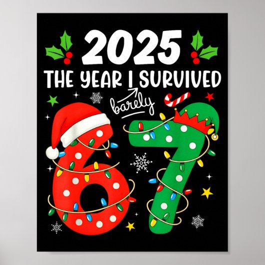 Christmas 2025 The Year I Barely Survived Six Seve Poster (Voorkant)