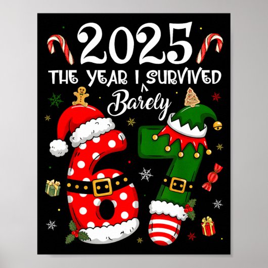 Christmas 2025 The Year I Barely Survived Six Seve Poster (Voorkant)