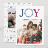 Christmas 2 Photo Collage carte de vacances famill (Devant / Derrière)