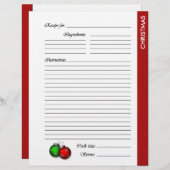 CHRISTMAS 2-zijdig Recipe Pages (Voorkant / Achterkant)