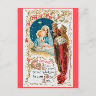 CHRISTMAS 3 Kings adore Jesus Briefkaart