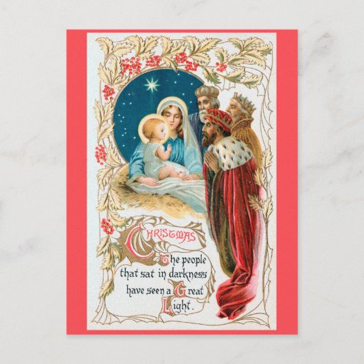 CHRISTMAS 3 Kings adore Jesus Briefkaart (Voorkant)