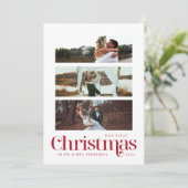 Christmas 3 Photo Collage Carte de vacances (Debout devant)