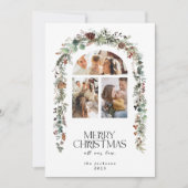 Christmas 3 Photo Collage Lotus Pods Carte de vaca (Devant)