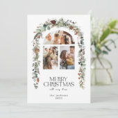 Christmas 3 Photo Collage Lotus Pods Carte de vaca (Debout devant)
