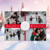 Christmas 4 Photo Collage Foil Carte de vacances