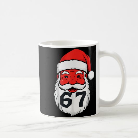Christmas 67 Meme Design Funny Six Seven Hands 6 7 Koffiemok (Rechts)