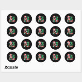 Christmas 67 Squad Funny Candy Cane Lights Holiday Ronde Sticker (Vel)