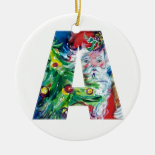 CHRISTMAS A BRIEF / SANTA MET CHRISTMAS TREE KERAMISCH ORNAMENT