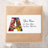 CHRISTMAS A BRIEF / SANTA MET GIFTS MONOGRAM ETIKET (Insitu)
