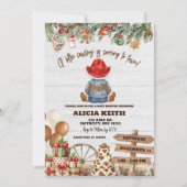 Christmas A Little Cowboy Baby Shower Invitation (Devant)